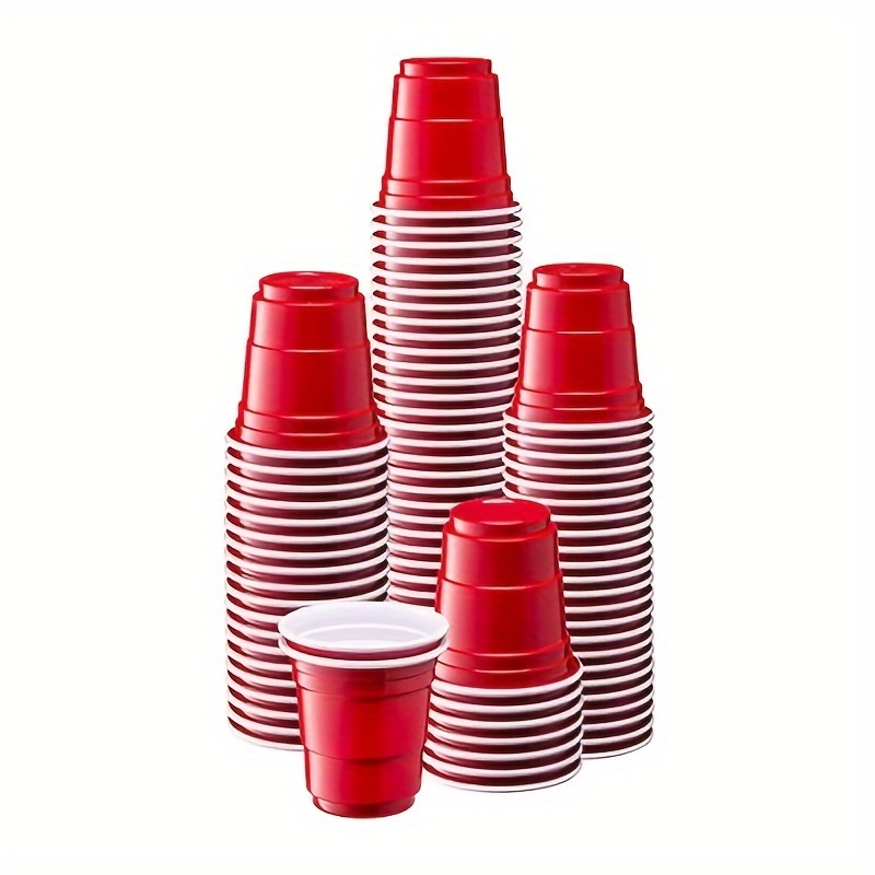 Red Disposable Jelly Shot Glasses - Perfect For Parties & Games - Mini Plastic  Shot Glasses, Oktoberfest - Temu