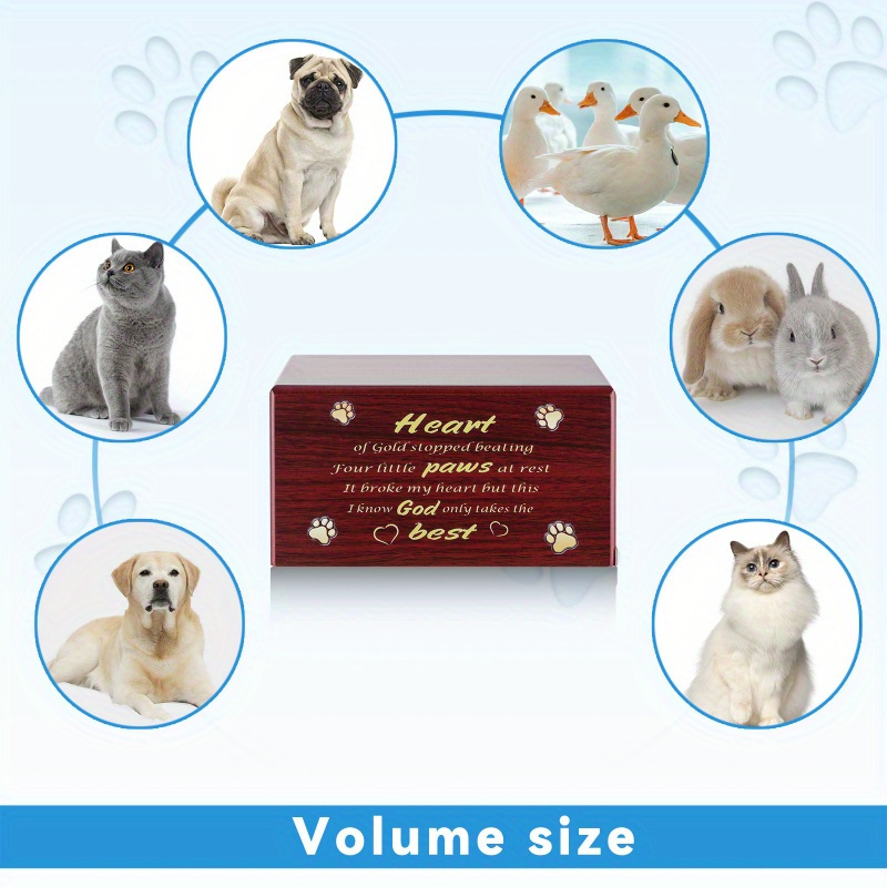 1PC Pet Ash Memorial Stove, Dog or Cat Ash Box, Lost Pet Memorial Box,  Wooden Funeral Crematory Stove