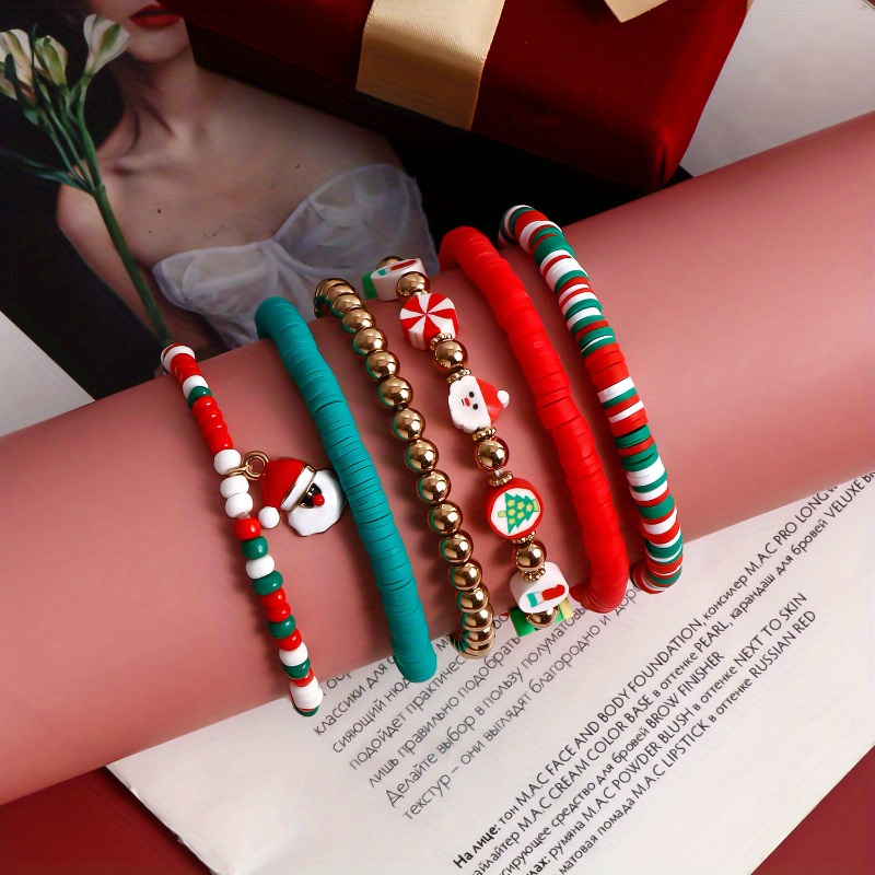 Christmas Deer Santa Claus Letter Handmade Bracelet - Temu