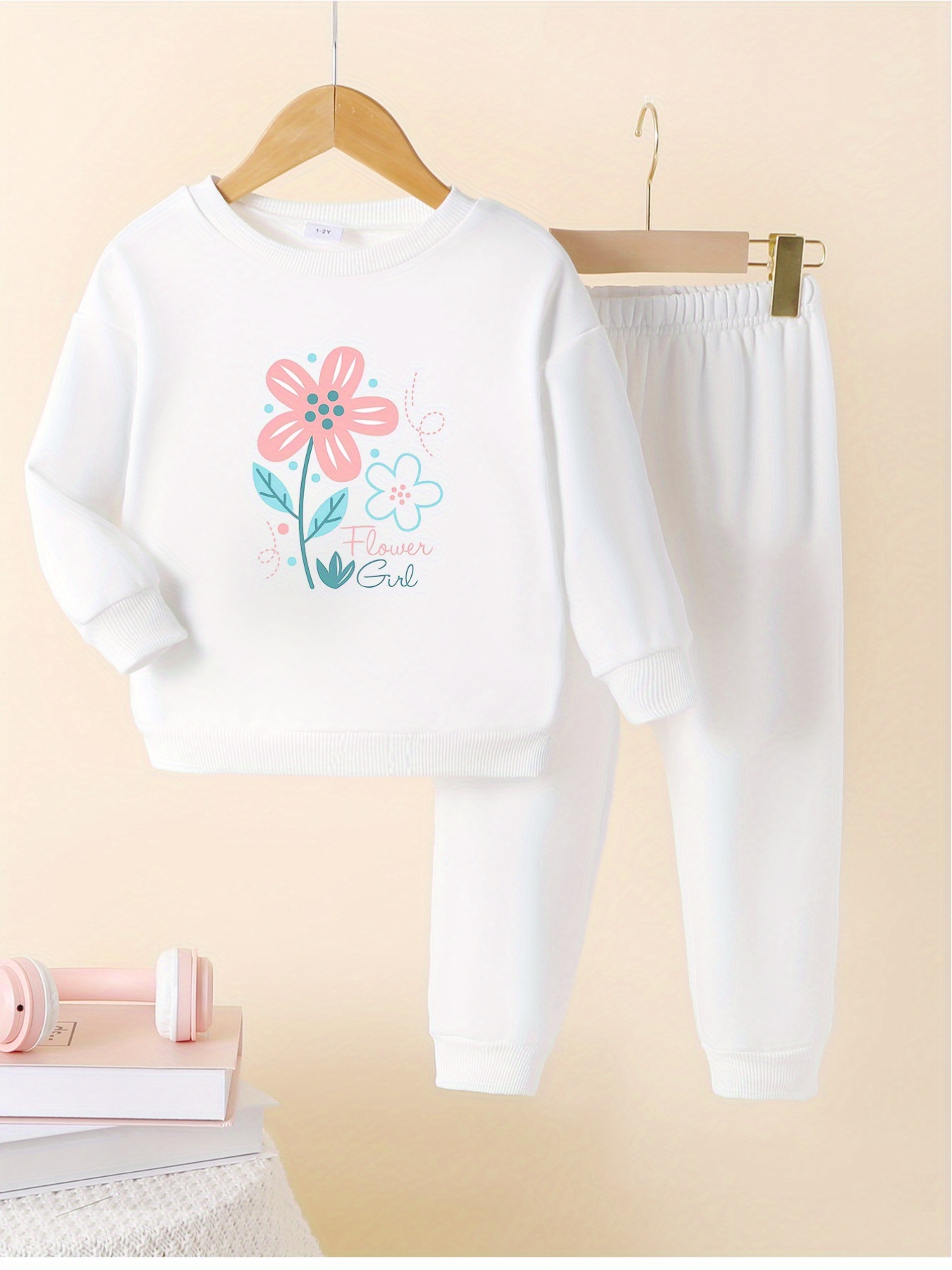 Pink Spring Autumn Baby Girls Sport Outfits Child Clothing Set