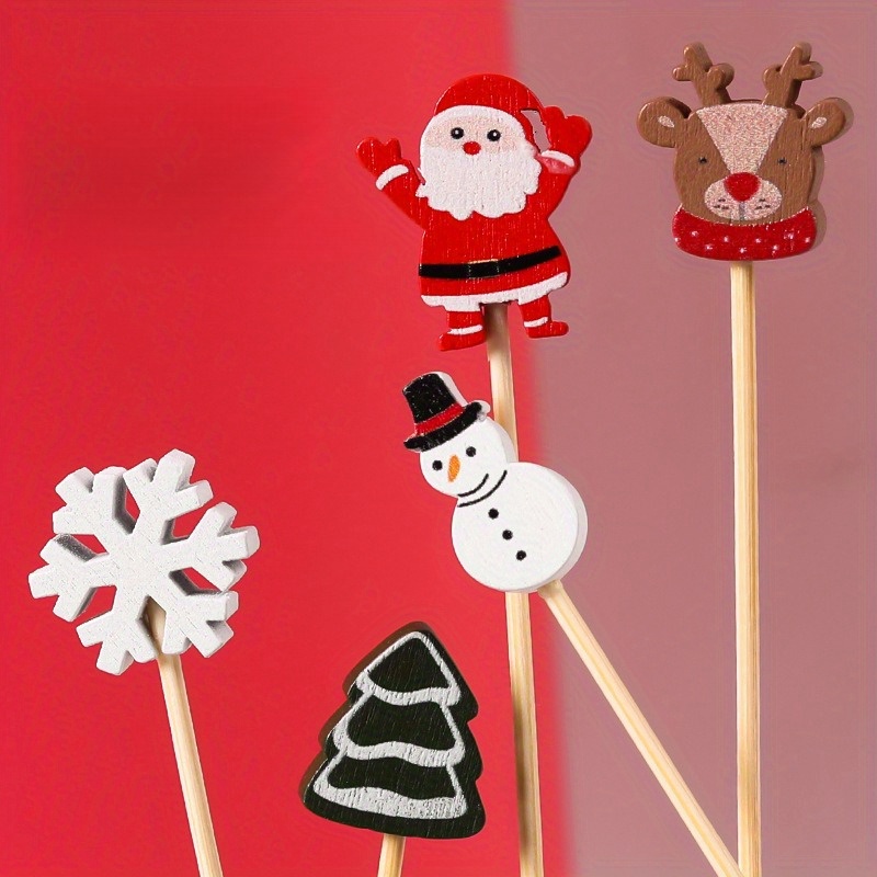 Santa Claus Cocktail Picks, Long Food Toothpicks Fruit Sticks Sandwich  Appetizer Charcuterie Skewers, Food Picks for Kids, Halloween Christmas  Thanksgiving Party Decoration Supplies V4E7 