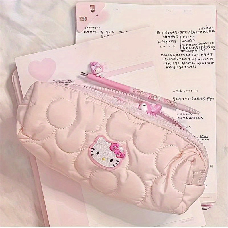 Hello Kitty Pencil Case Cute Kt Cat Cosmetic Bag - Temu