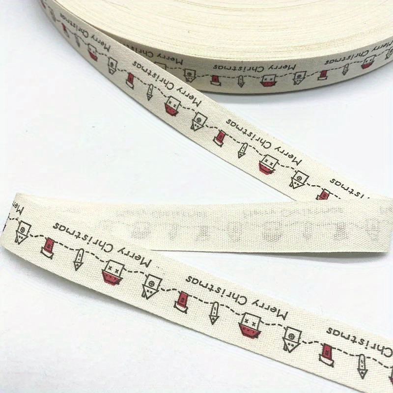 5 Yards 15mm Handmade Christmas Ribbon, Polyester Packaging Webbing, Diy Gift Wrapping Supplies For Party Decorations