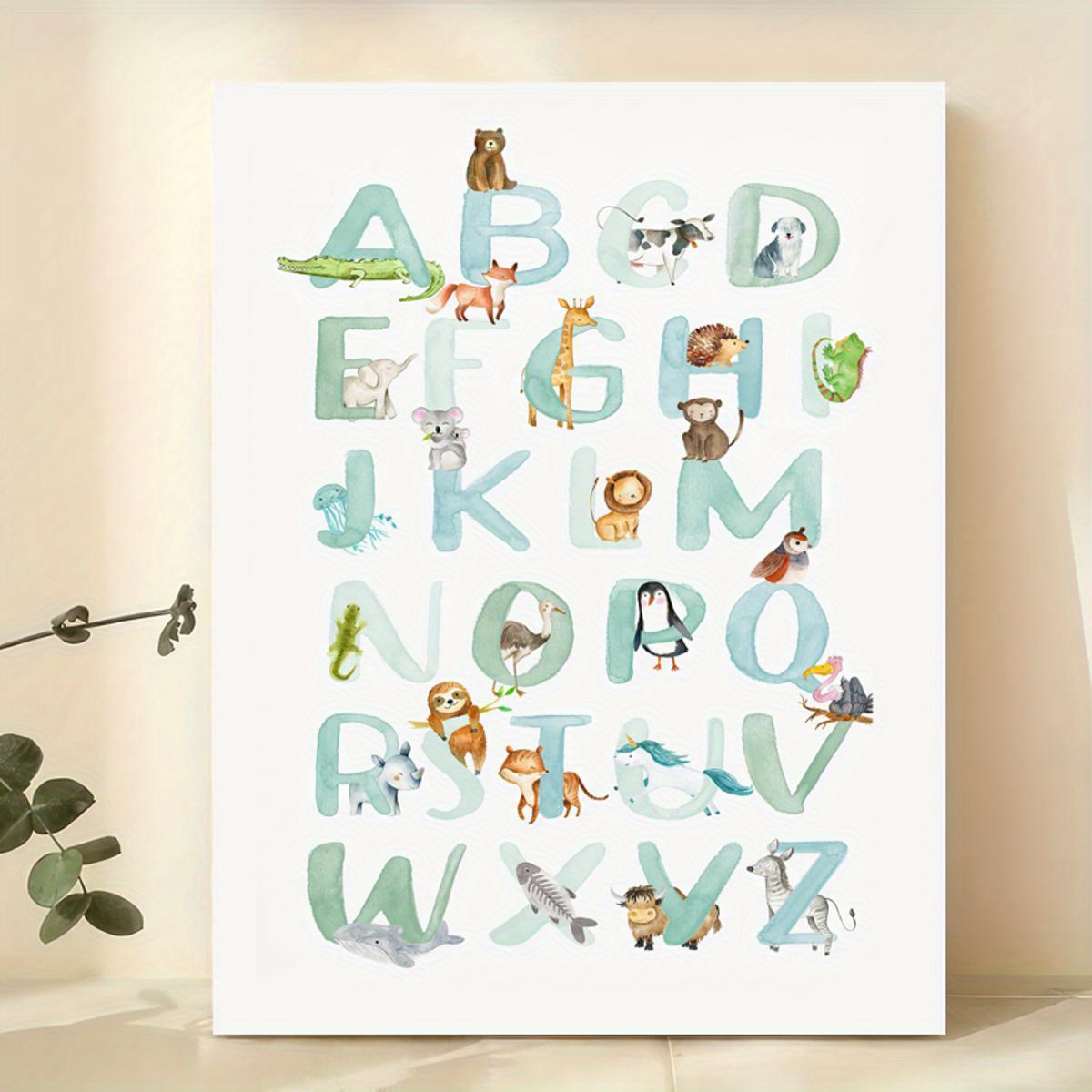 ABC Alphabet Poster, Learning Home School,preschool Poster,homeschool  Print, Classroom Decor,watercolor Printable Nusery Decor,abc Print 