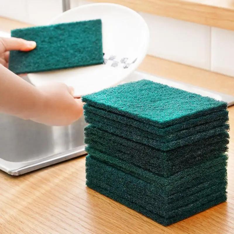 Household Kitchen Strong Cleaning Pot Sponge With Handle And Water  Absorption Pad