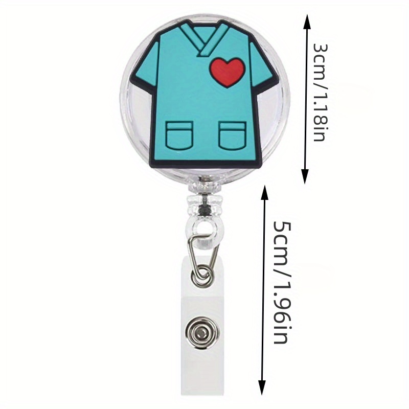 Cute Cartoon Retractable Badge Reel Nurse Lanyards ID Name Card Badge  Holder Clip Student Doctor Badge Holder