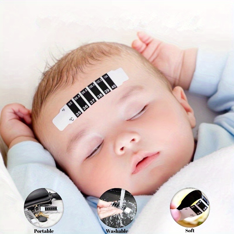 10 Pcs Forehead Thermometer Strips Great for Checking Fever Temp of Babies  Kids Travel Thermometer Celsius & Fahrenheit
