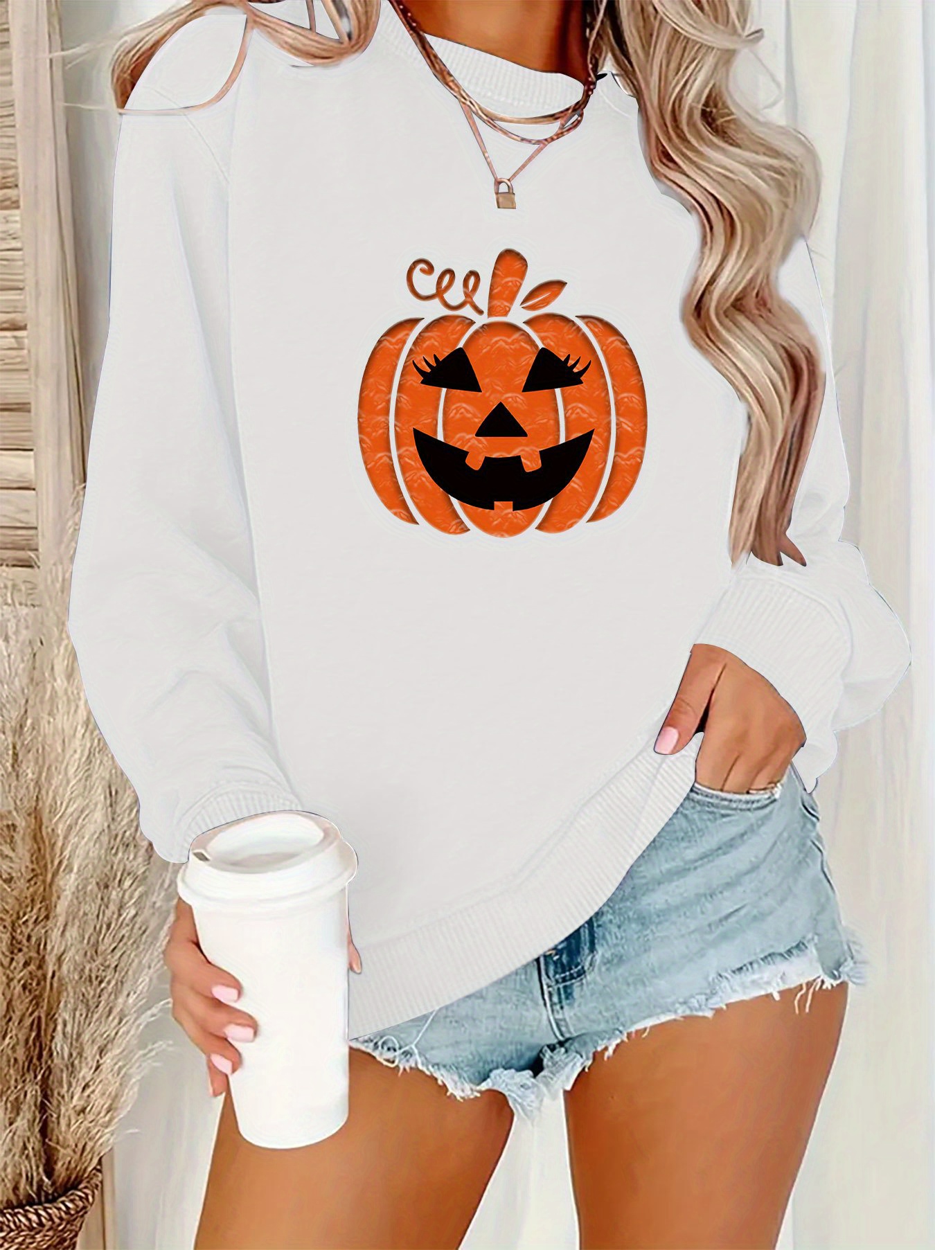  Crewneck Sweatshirt Womens Casual Long Sleeve,cute