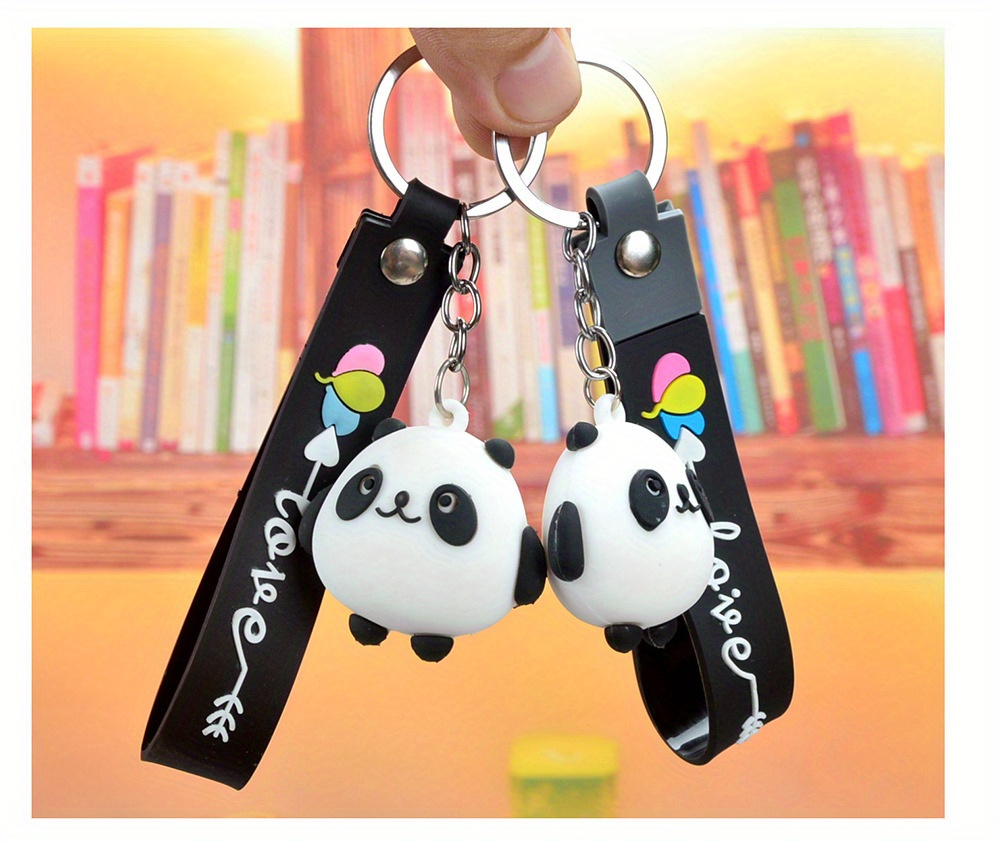 Porte-clés dessin animé chat Panda danse de rue, créatif mignon