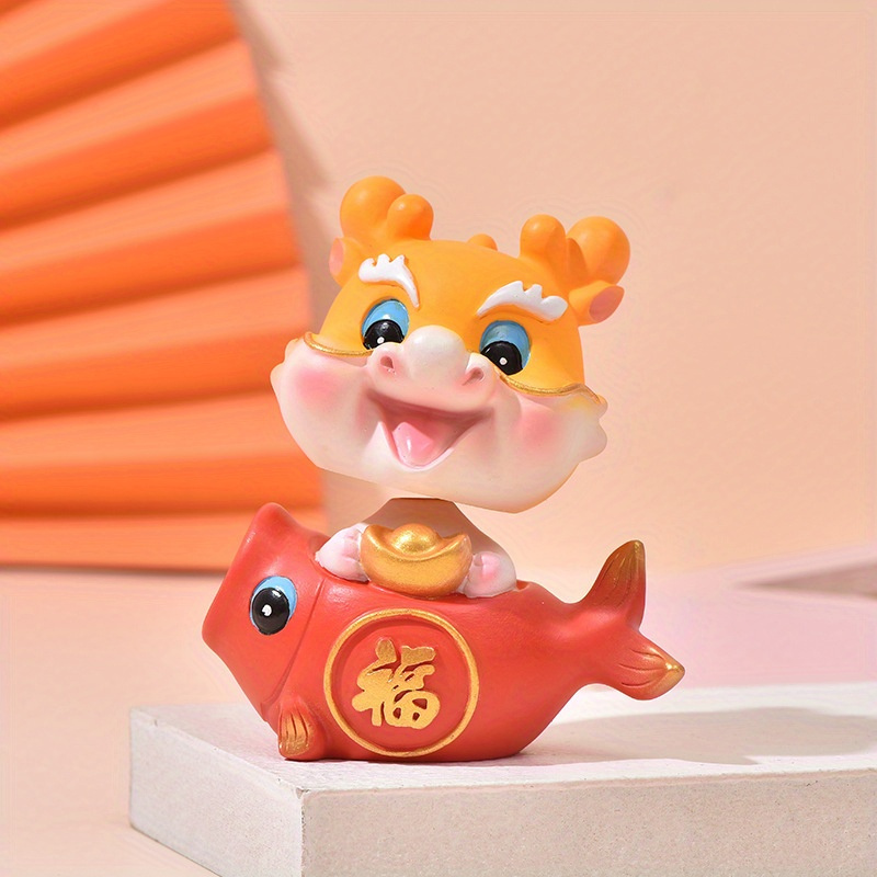 Year Of 2024 Mascot Doll Ornament Cartoon Dragon Plush Doll Toy