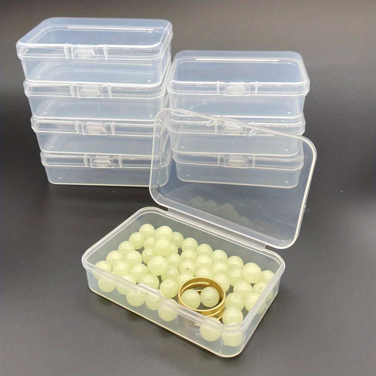 Clear Plastic Bead Storage Containers Box Lid Bead Storage - Temu