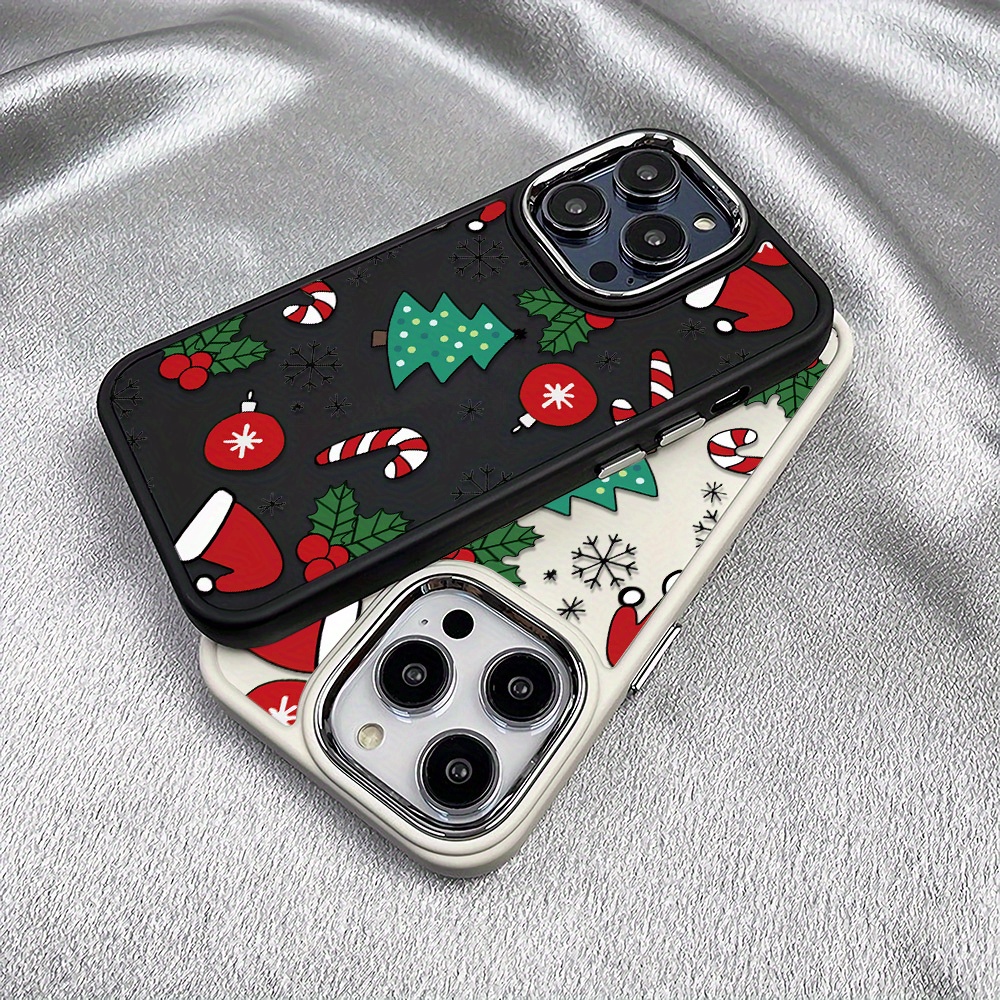 

Merry Christmas Element Phone Case For Iphone 15/11 Pro Max/11/14 Pro/14/13/12 Pro Max Shockproof Soft Protective Cover