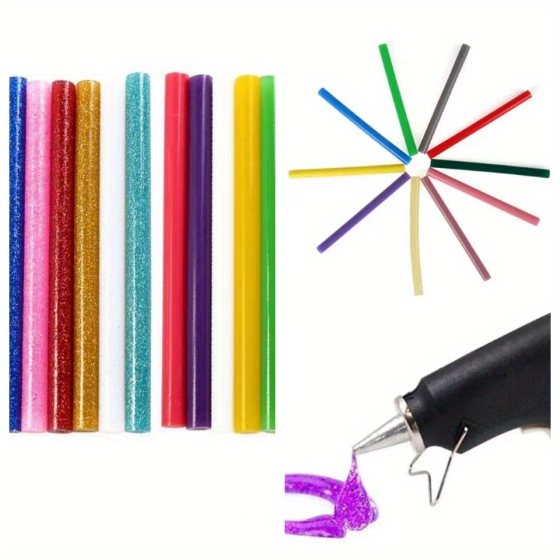 Diy Colored Hot Melt Glue Sticks Hot Melt Glue Sticks Mini - Temu