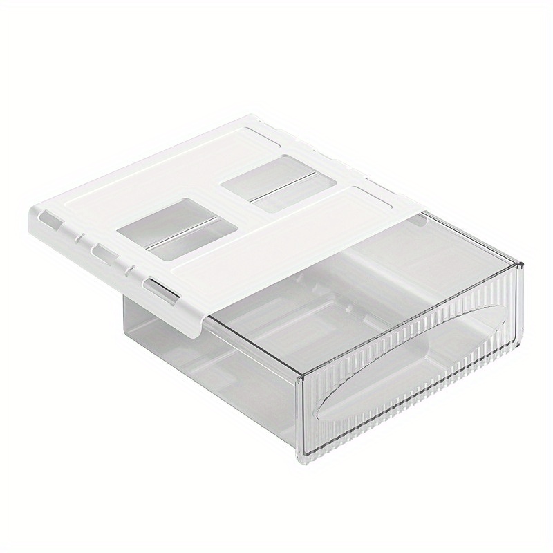 Plastic Hidden Under Desk Storage Drawer Box Slide Out Under - Temu