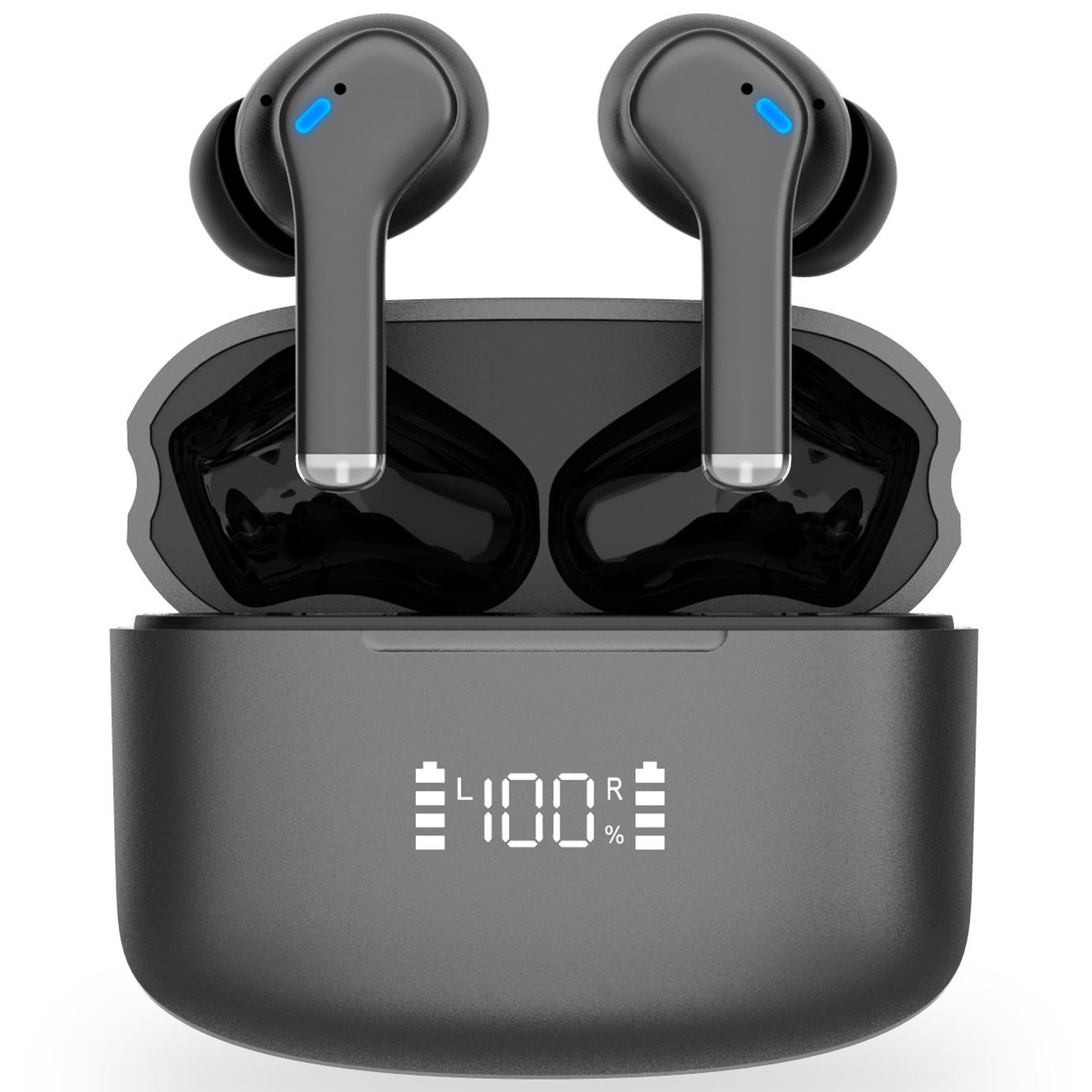Tws sem fio bt fones de redução de ruído fones de ouvido estéreo de alta fidelidade fone de ouvido intra-auricular com microfone e display de energia led caso de carregamento_voghion.com