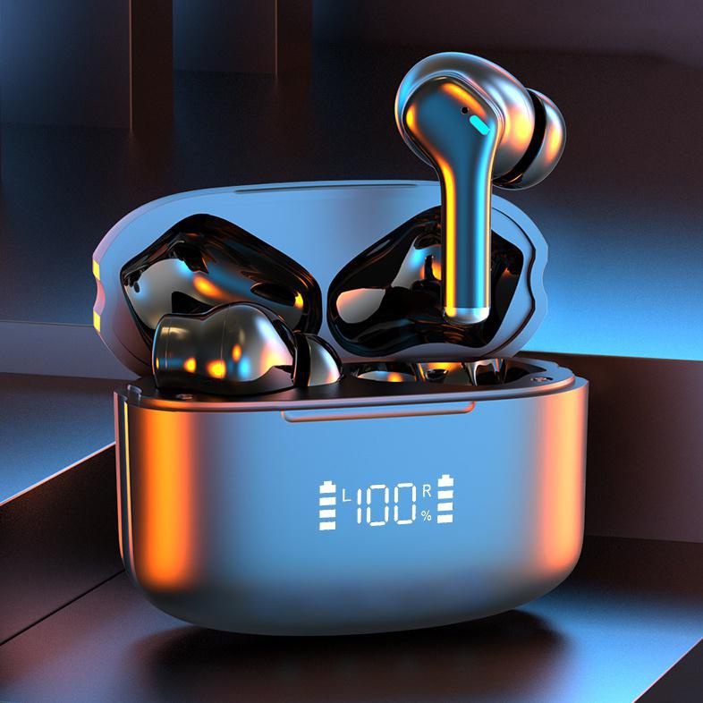 Tws sem fio bt fones de redução de ruído fones de ouvido estéreo de alta fidelidade fone de ouvido intra-auricular com microfone e display de energia led caso de carregamento_voghion.com