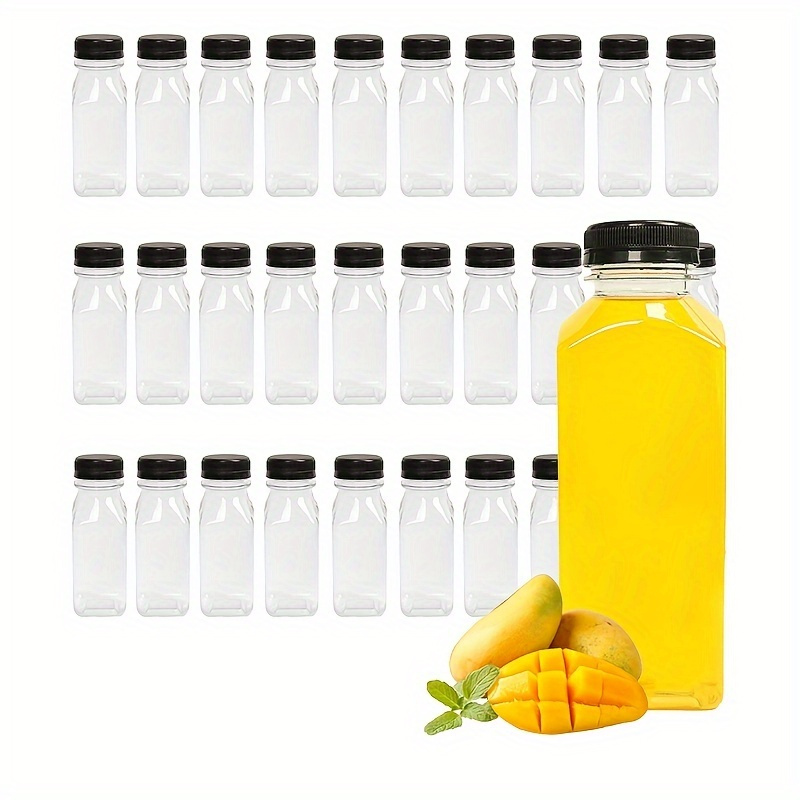 Lot de 10 bouteilles en plastique vides de 250 ml, bouteilles en plastique  pour jus et smoothie, récipients réutilisables transparents pour  mini-réfrigérateur, petite eau, lait : : Cuisine et Maison