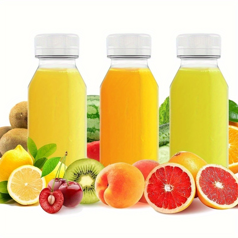 8oz Reusable Juice Bottles Mini Plastic Juice Bottles With - Temu