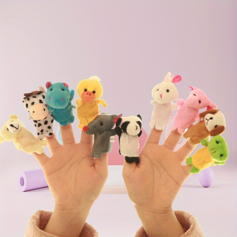 Cute Finger Puppets Baby Mini Plush Toys Kids Educational - Temu