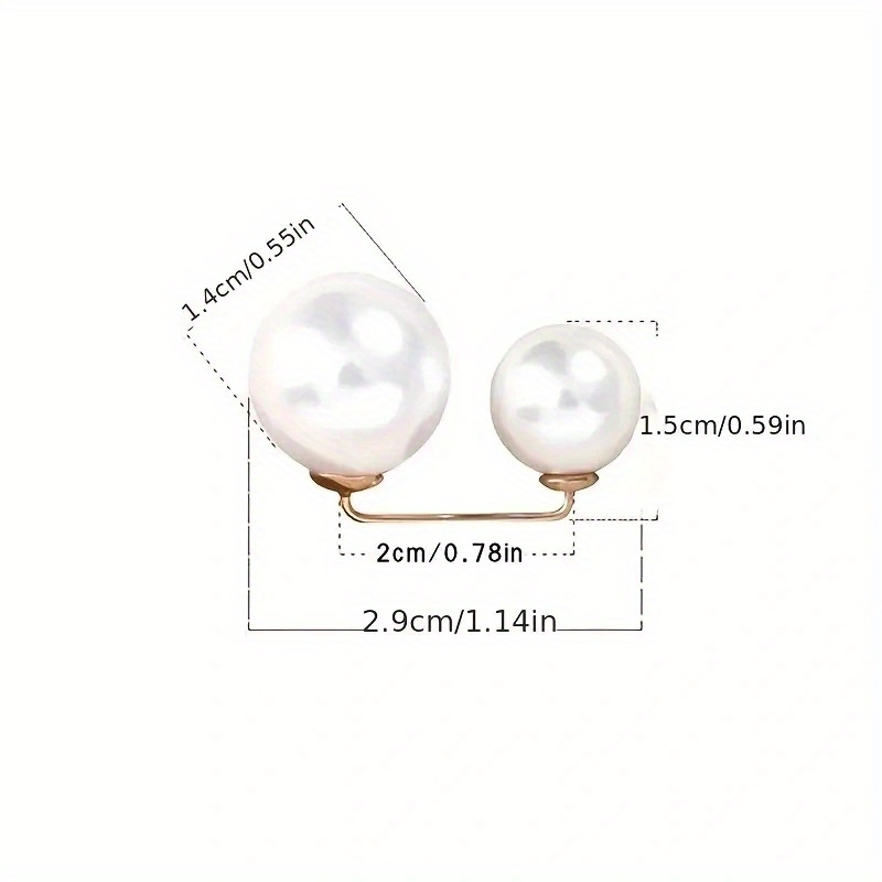 1/3pcs Vintage Elegant Alloy Round Faux Pearl Brooch Set, Tightening Waistband Pin Buckle for Skirts and Pants, Clothing Accessory