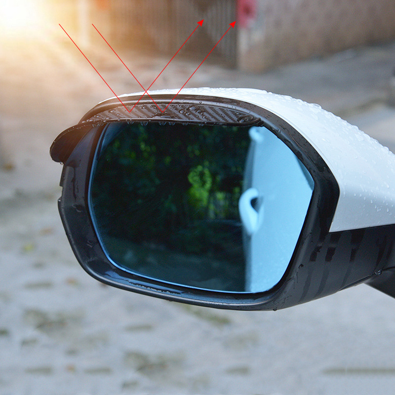  Ouzorp 2Pcs Car Rear View Side Mirror Rain Eyebrow Carbon Fiber  Rain Visor for Car Truck SUV : Automotive
