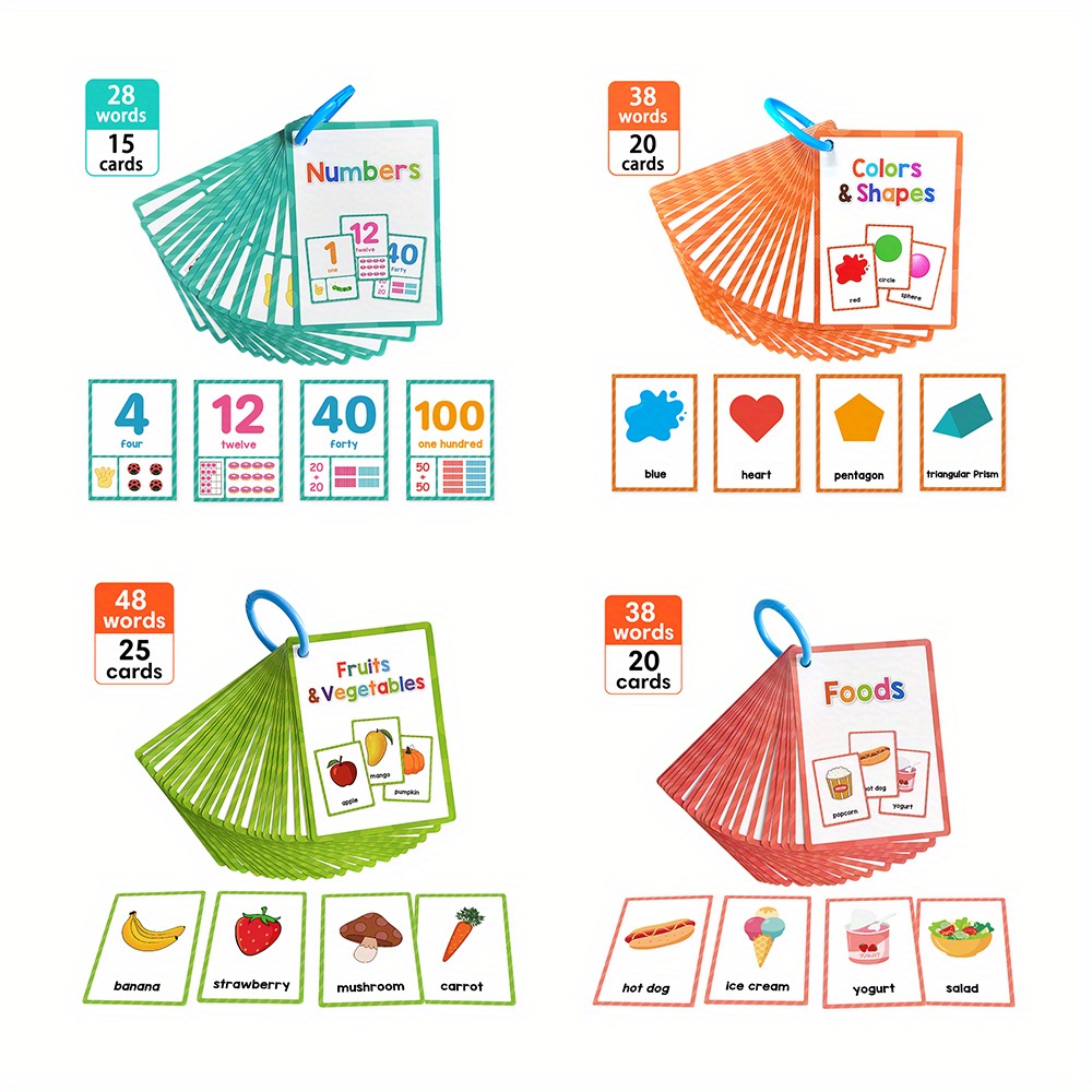 Set carte flash bambini per bambini per l'apprendimento precoce