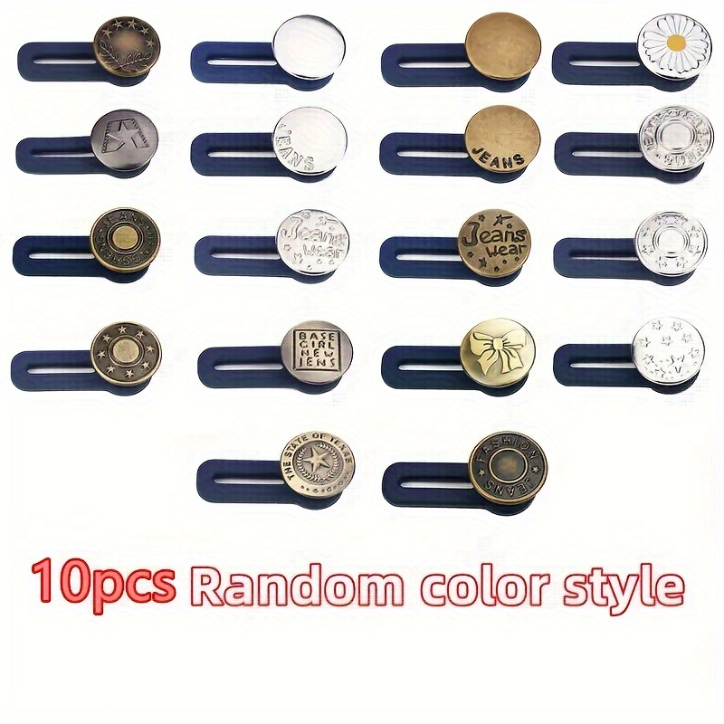 10pcs Adjustable Jean Button For Pants Buttons For Pants Waist