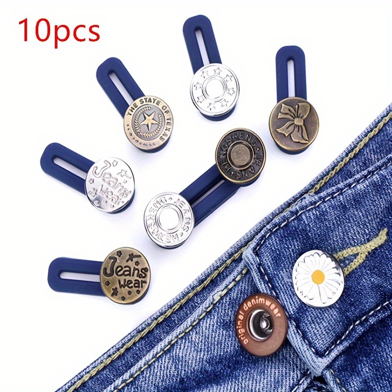 10 Pcs Replacement Button for Jeans Tighten Waist Pin Sewing Loose