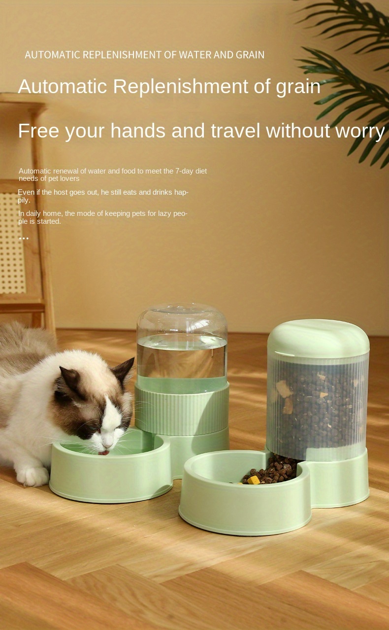 Pets Automatic Feeder set Pets gravity food feeder and water