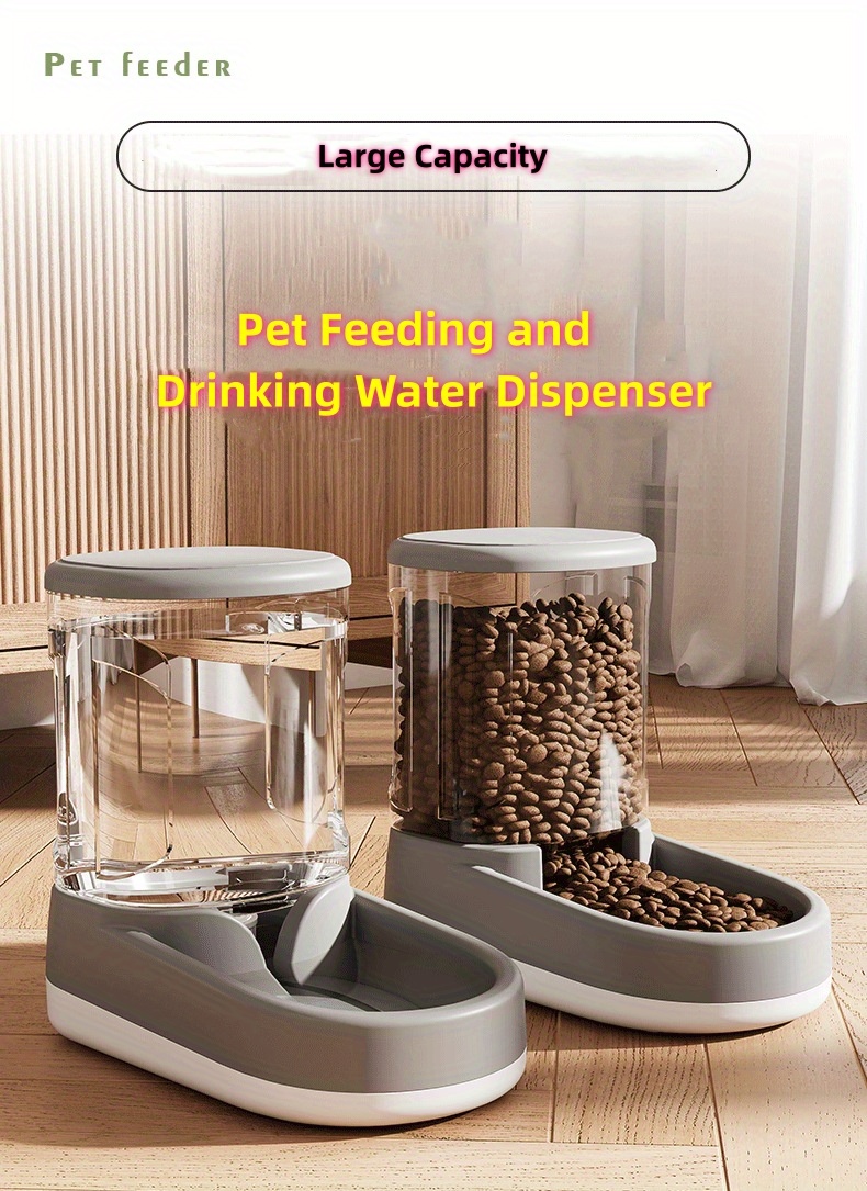 Automatic Feeder Pet Dog Cat Drinking Bowls Large Capacity Water