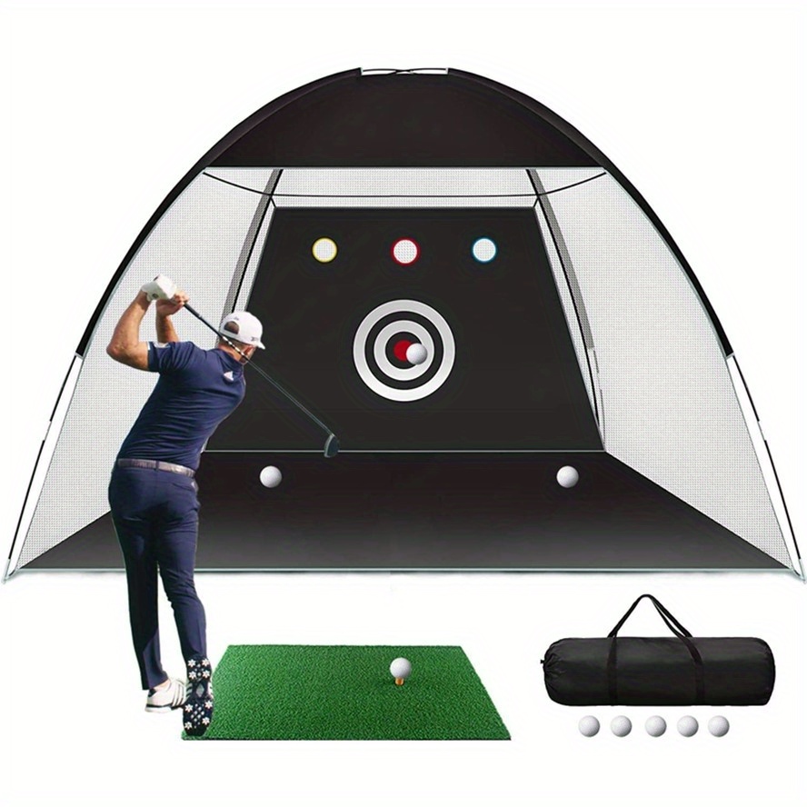 Golf Net Set Golf Practice Net Hitting Mat Golf Gifts Men - Temu