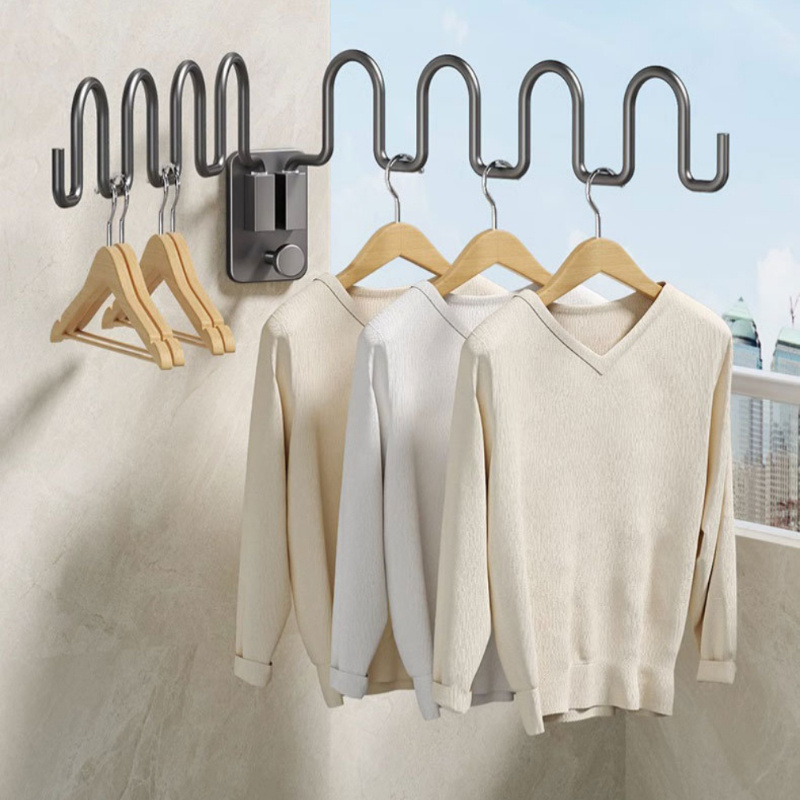 Shoe Drying Rack Punch free Clothes Drying Rack Balcony - Temu