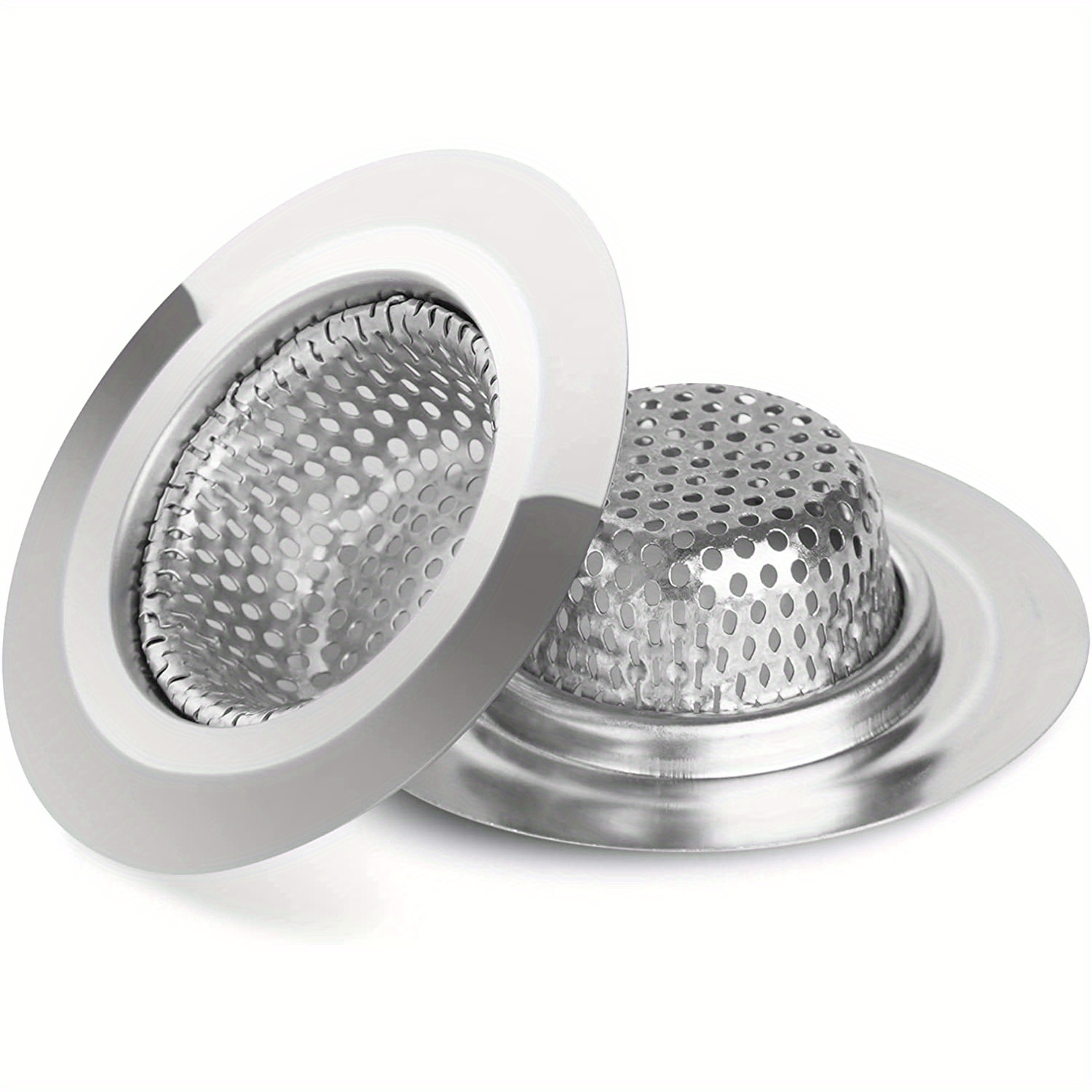 TEMU 2pcs (2-pack) Sink Strainer Suitable For - Drain Filter With Sink Stopper, Bathtub Drain Catcher, Food Catcher For Hair,, , Installation For
