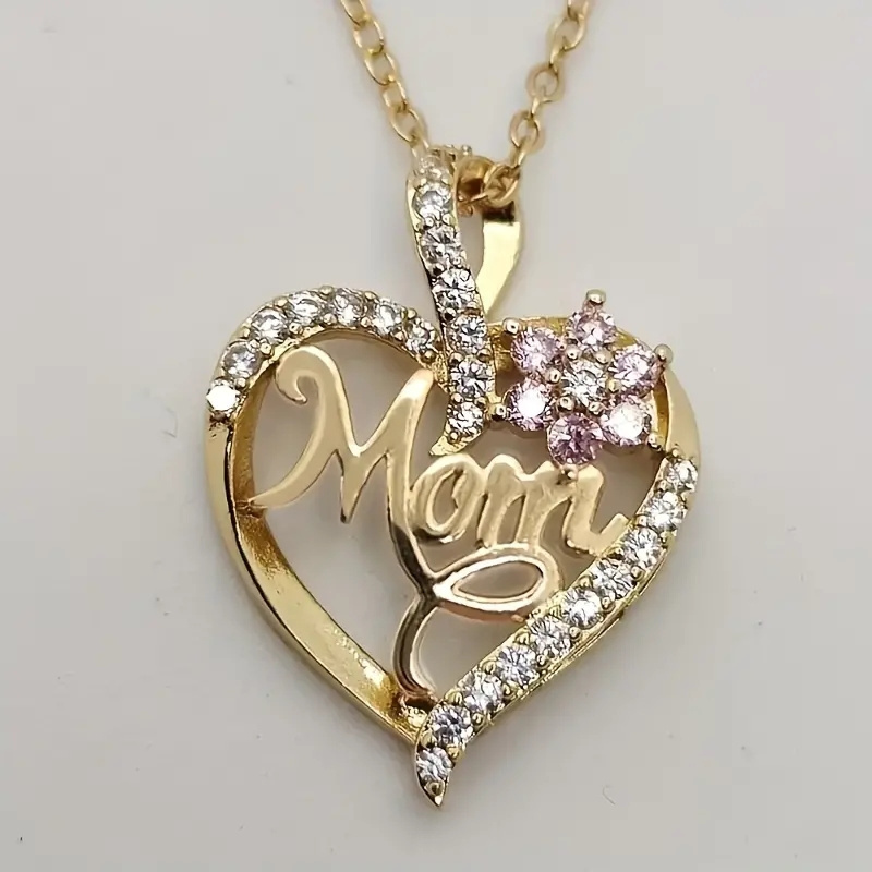 Open heart 2025 mom necklace