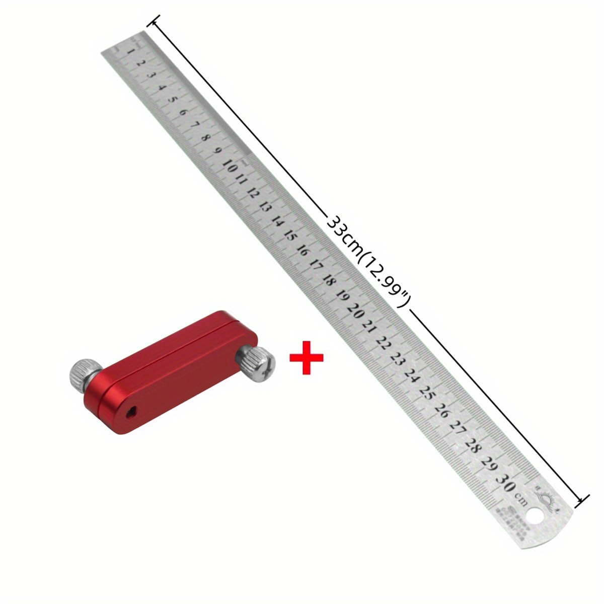 30cm Stainless Steel Right Angle Measuring Rule Tool Square Ruler