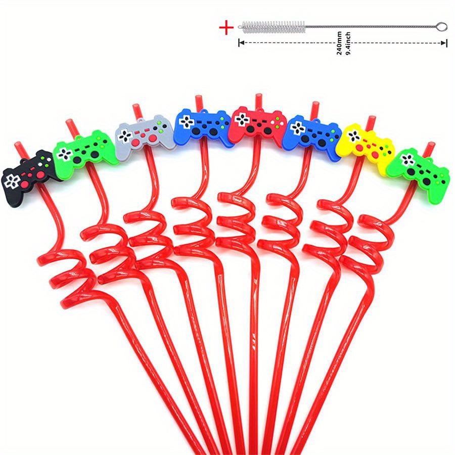 1Pc Christmas Straws Reusable Plastic Spiral Drinking Straws With