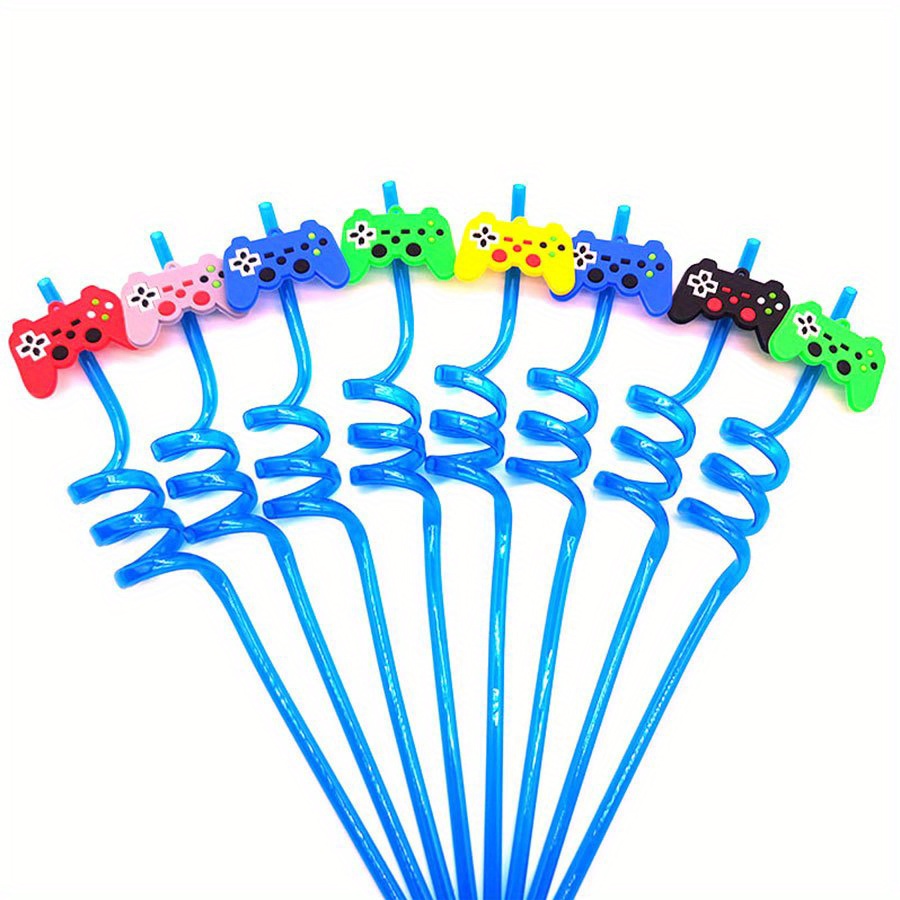 1Pc Christmas Straws Reusable Plastic Spiral Drinking Straws With