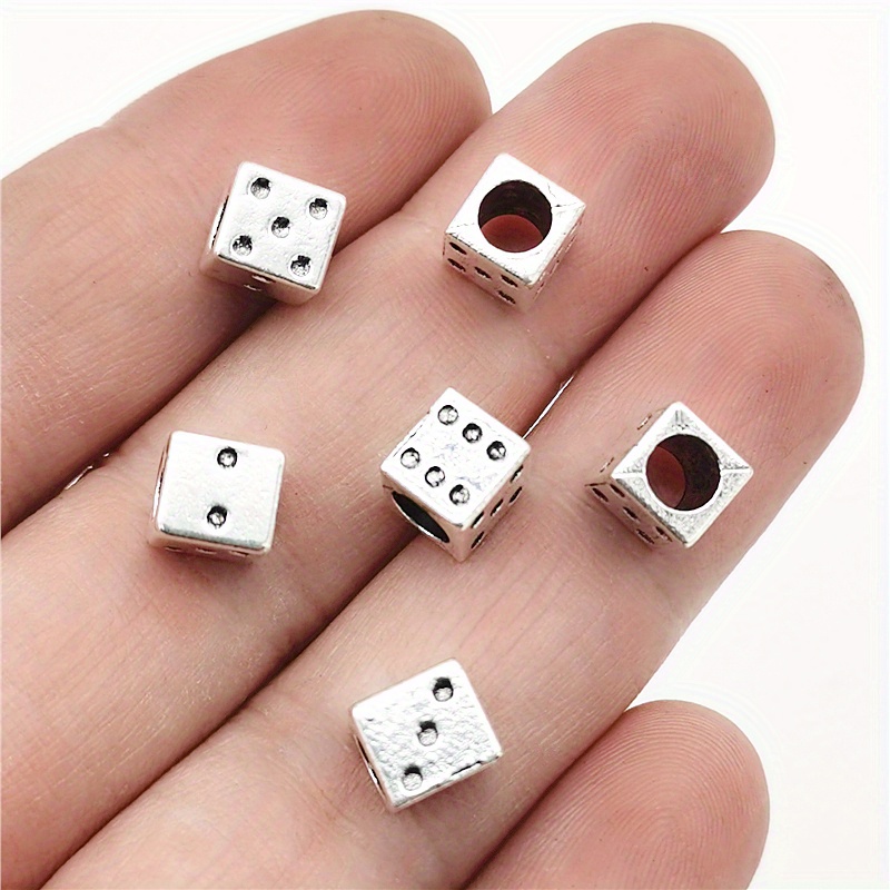 50/100pcs White Mixed Square Dice Acrylic Beads 8x8mm Spacer Loose Beads  For Jewelry Making DIY Necklace Bracelet Accessories - AliExpress