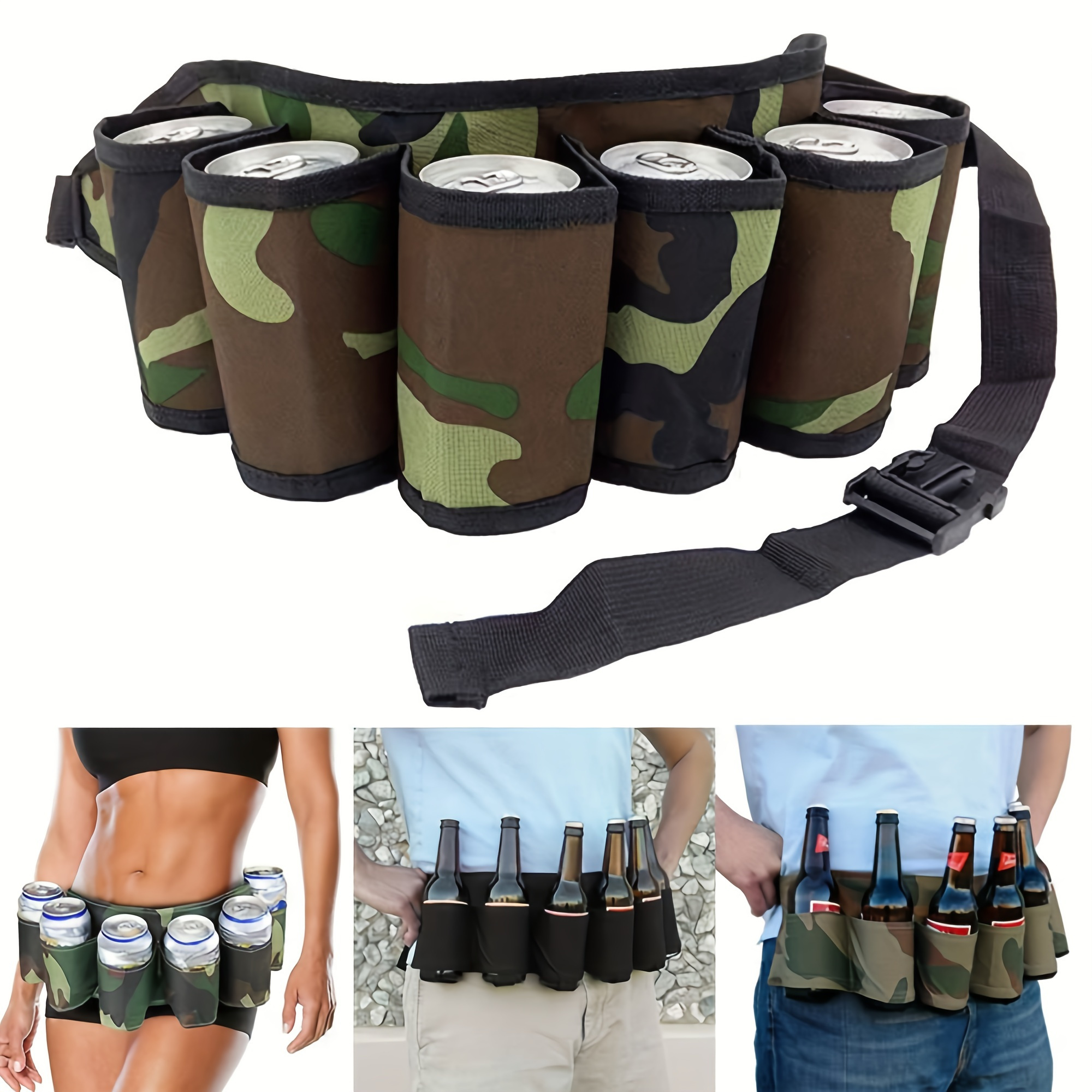 Stylish Pu Leather Beer Holster Belt Perfect For Travel - Temu