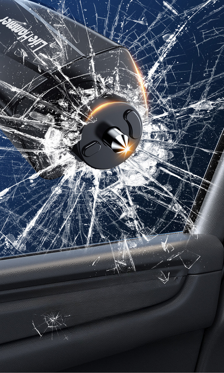 Auto-Sicherheitshammer, Auto-Sicherheitshammer, Auto-Scheibenbrecher,  Fensterbrecher mit Riemenschneidewerkzeug, zum Öffnen von Autofenstern im  Notfall