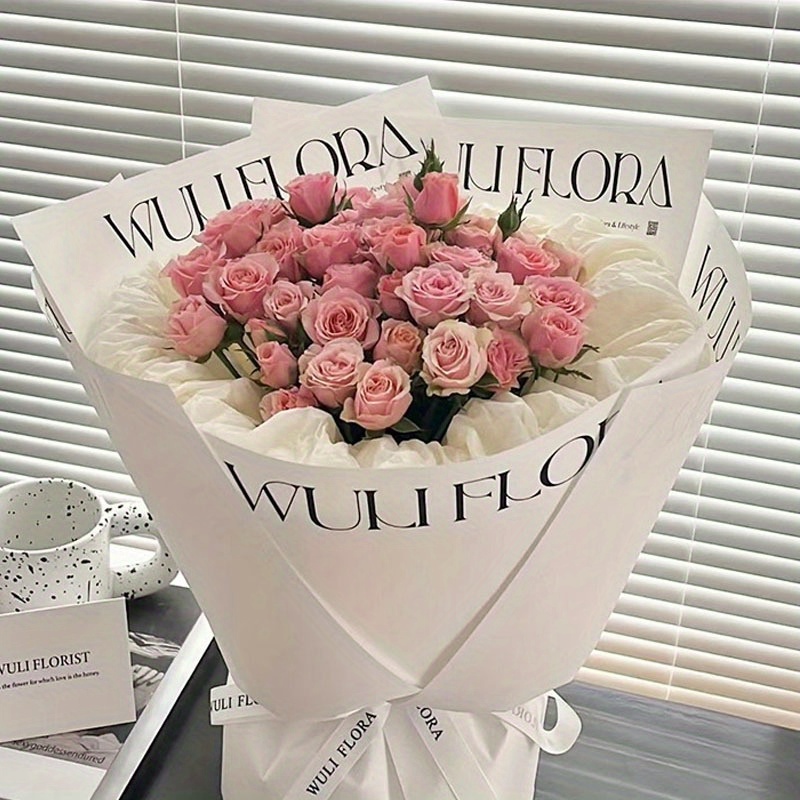 Bright Paper Flowers, Packaging Paper, Flower Bouquet, Mirror Paper