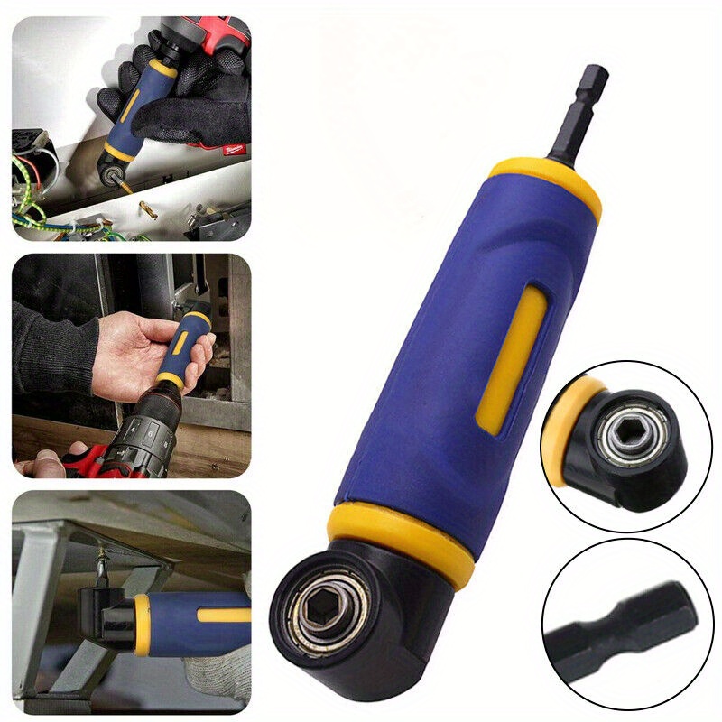 

Tool For Attaching A Power Drill Bit Holder Shaft Adapter To Create A 90-degree Right Angle Extension Screwdriver Corner Socket Adapter