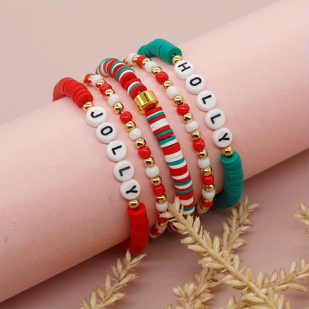 Bohemian Handmade Clay Beads Friendship Bracelet Handmade - Temu