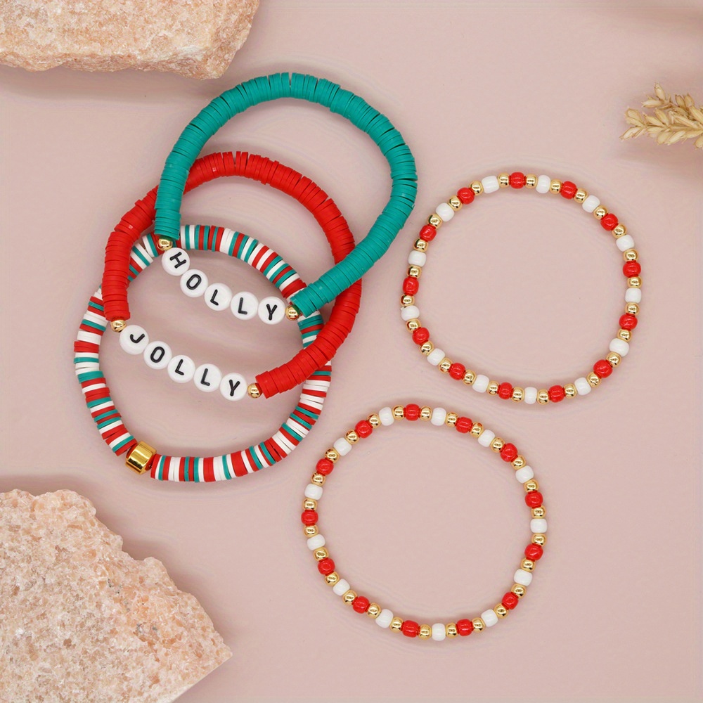 Bohemian Handmade Clay Beads Friendship Bracelet Handmade - Temu