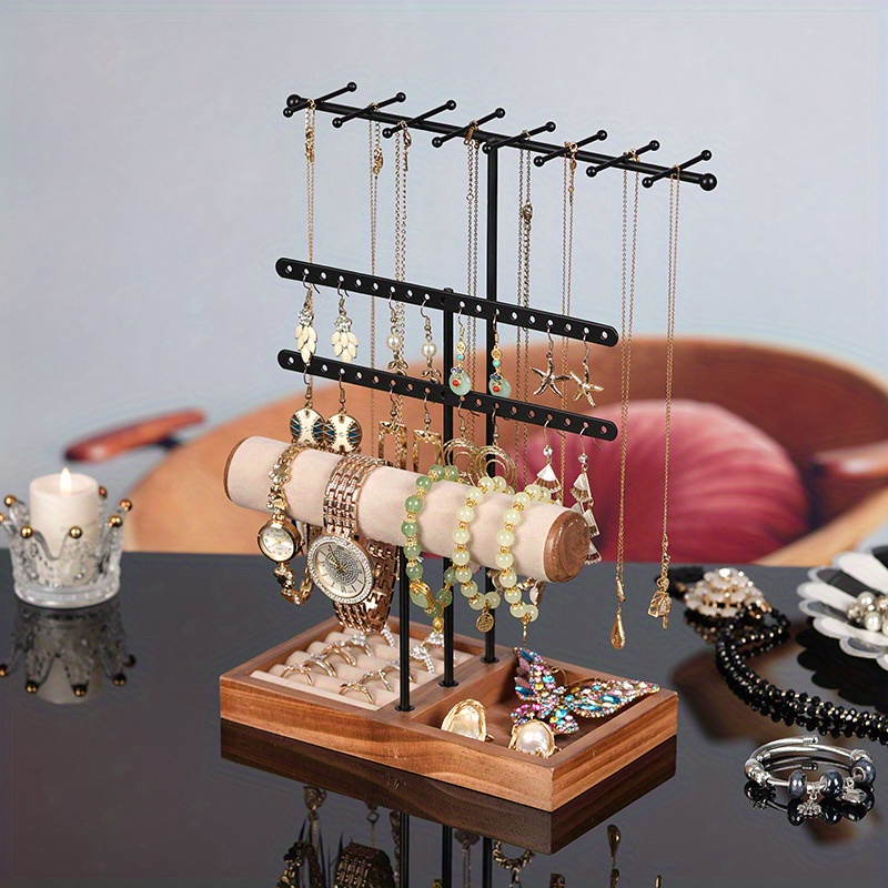 Portable Hanging Jewelry Storage Organizer Storage Roll With - Temu