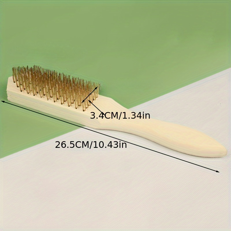 1pc Spazzola Manico In Legno Rimozione Ruggine In - Temu Italy