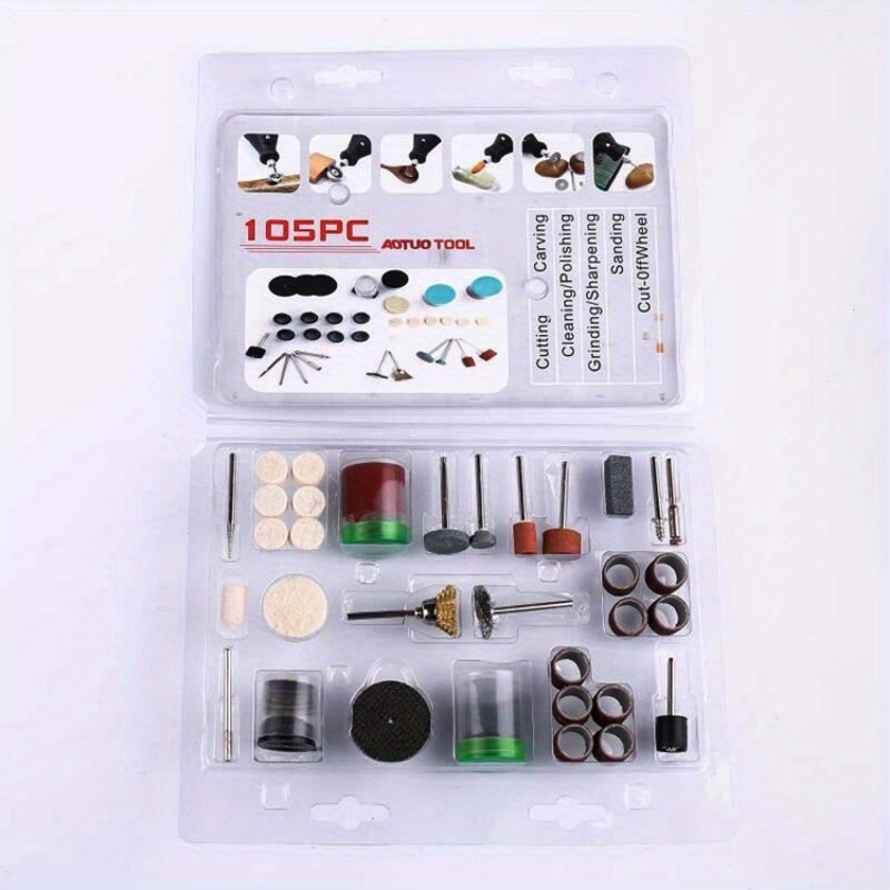 105pcs Mini Electric Drill Accessory Kit for Polishing Carving