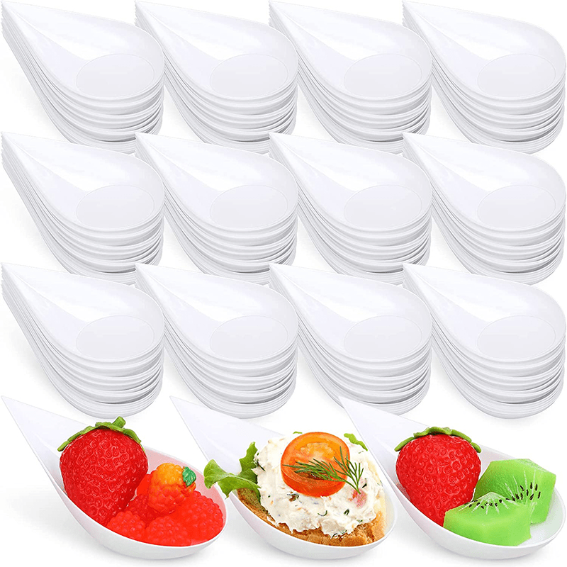 Platos Desechables Para Helado De 8 Uds, Platos De Plástico Para Frutas,  Dulces, Gelatina, Yogur, Mousse, Platos De Postre, Contenedores De Comida  Par