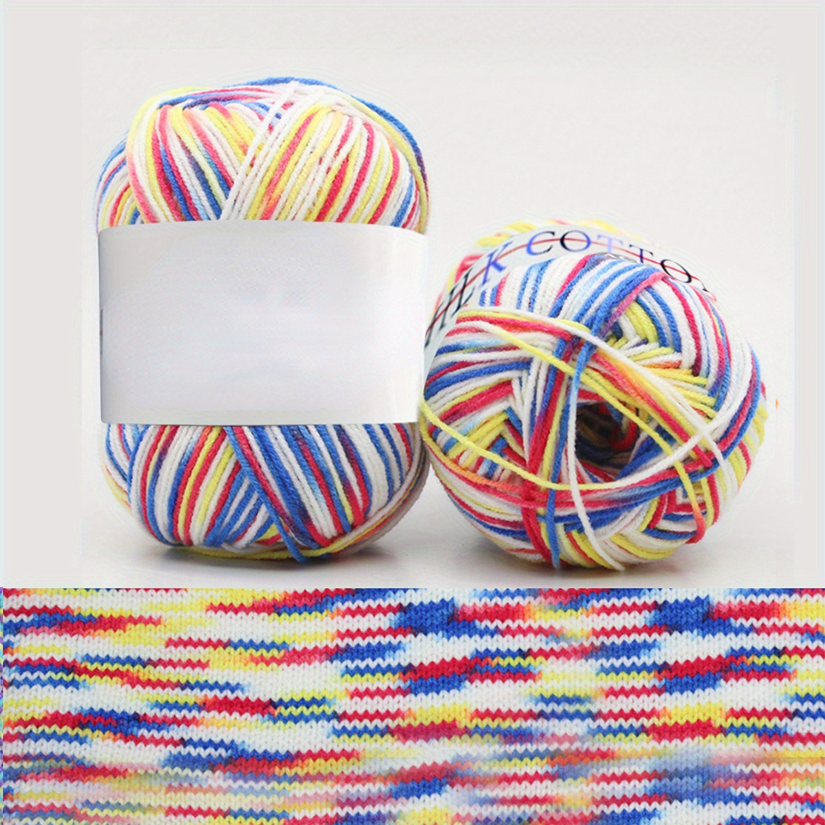 2 Bundles Rainbow Knitting Yarn Soft Warm Crochet Yarn 100% Wool Yarn  Multicolored Gradient Wool Yar…See more 2 Bundles Rainbow Knitting Yarn  Soft