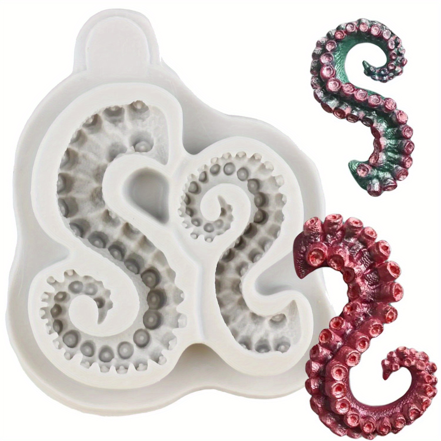 

1pc Sea Octopus Tentacles Silicone Mold Cupcake Fondant Molds Cake Decorating Tools Candy Polymer Clay Chocolate Gumpaste Moulds
